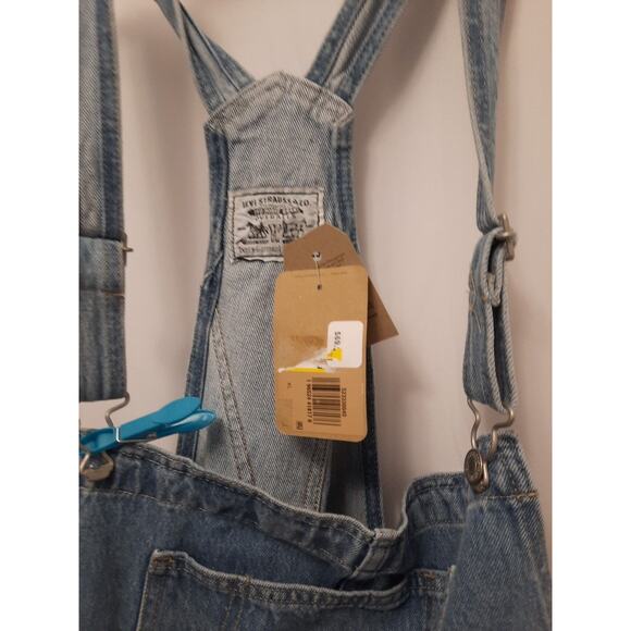 Levi's Wmn "VTG" Shortalls - In the Field XL missing one "button" nwt msrp 69.99 - Picture 2 of 9